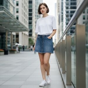 We The Free Denim Mini-Skirt